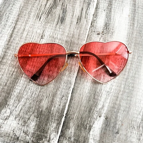 Accessories Rose Colored Heart Shaped Glasses Poshmark